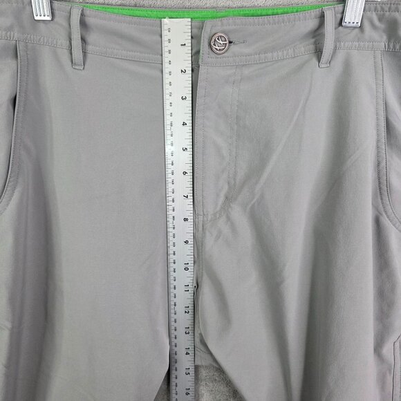 Mens Free Fly Gray Performance Golf Shorts 10" Inseam Polyester Stretch Size 36 - Picture 5 of 10